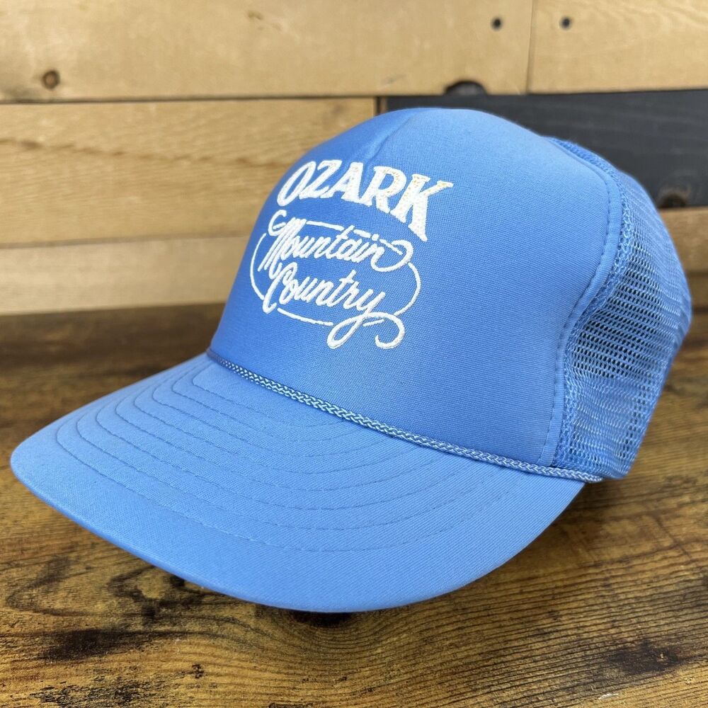 Ozark Mountain Country Blue Rope Trucker Mesh Snapback Hat Baseball Cap